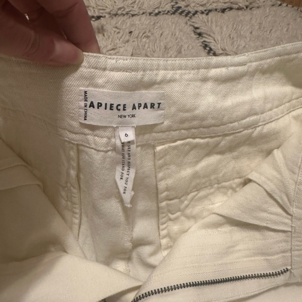Apiece Apart Bari Crop Trouser 6 Cream - Picture 2 of 4